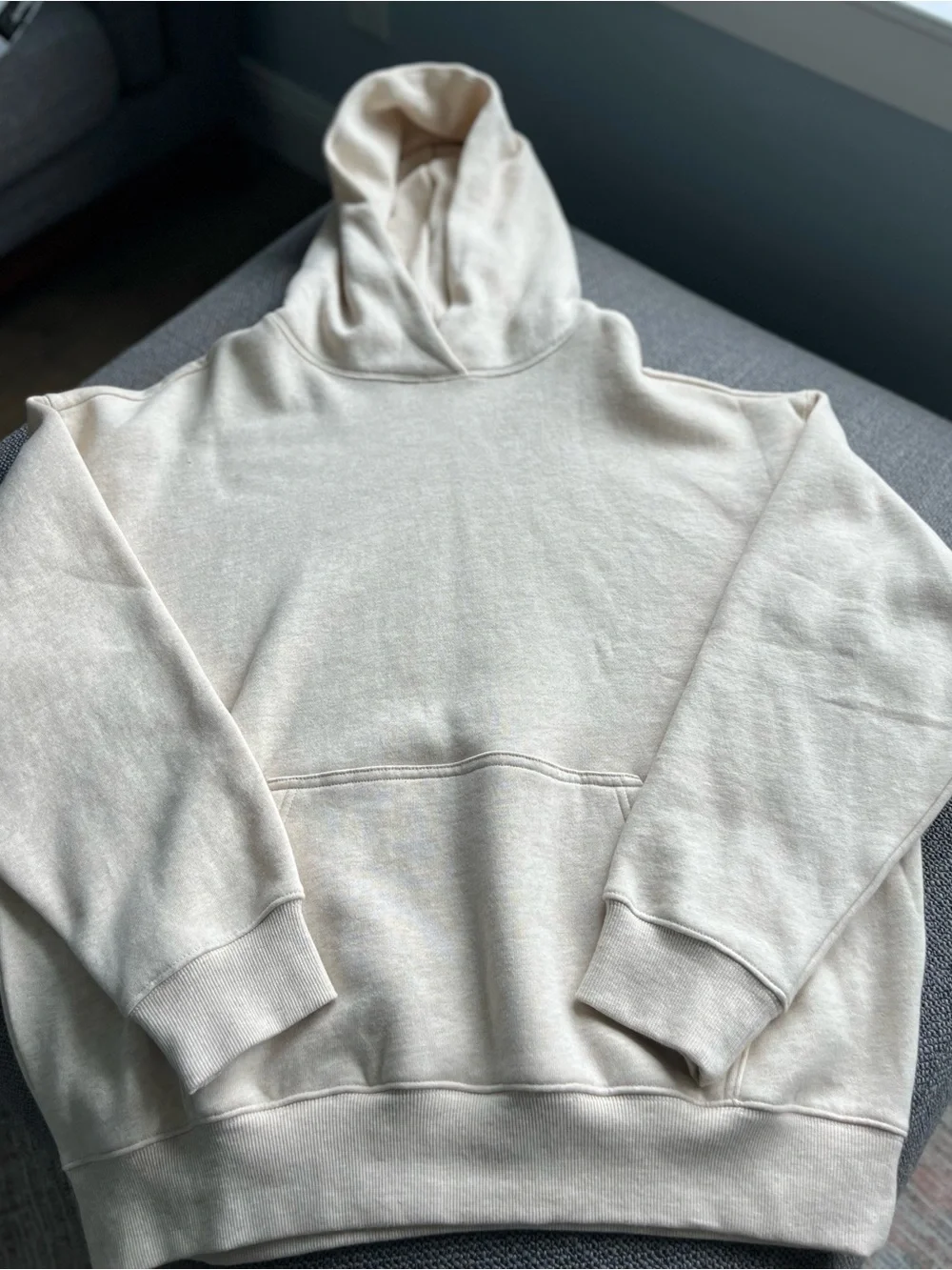 PacSun Men's Cream Turtleneck Pullover Hoodie